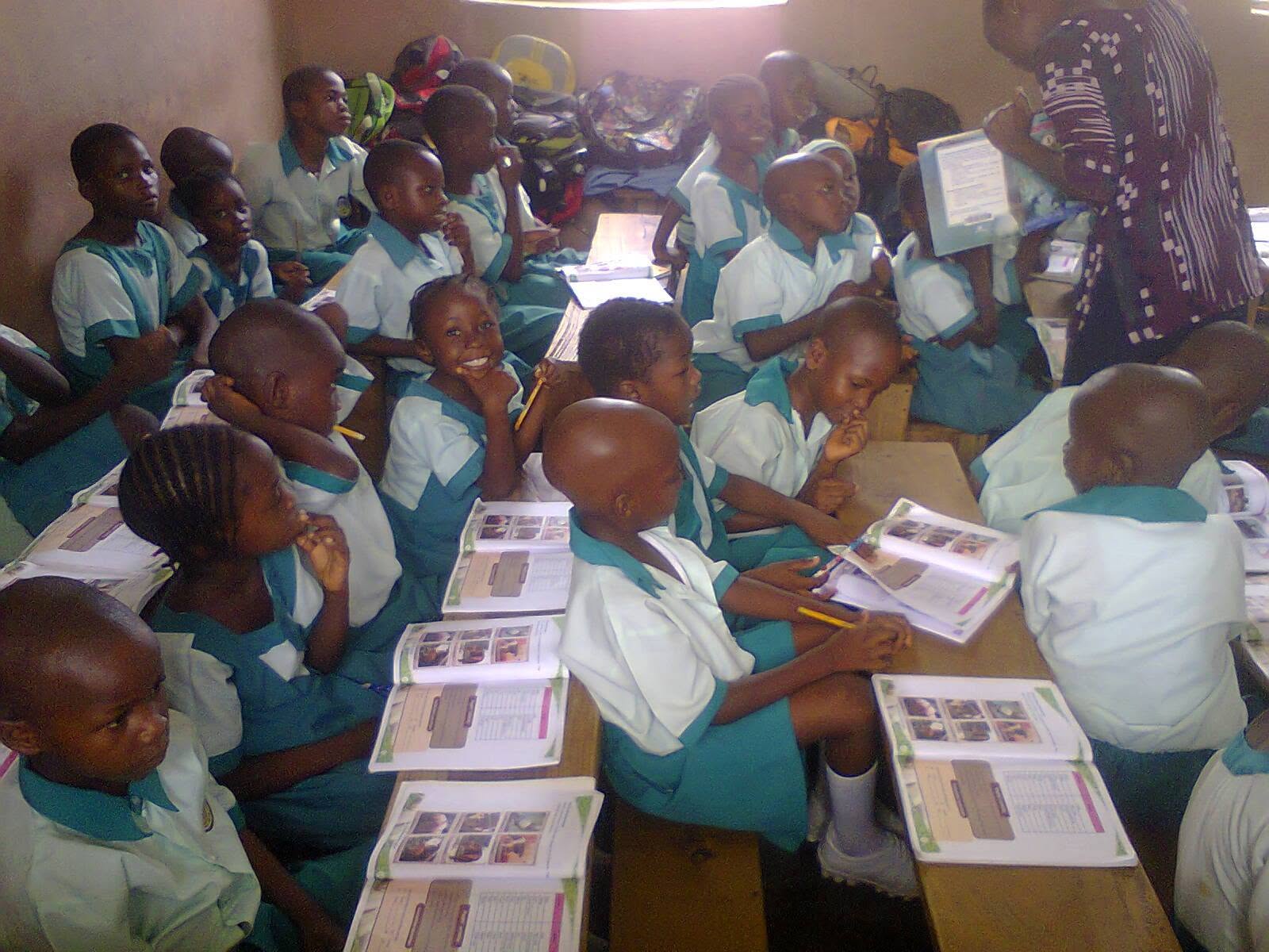 Students learning in our bright, modern classroom